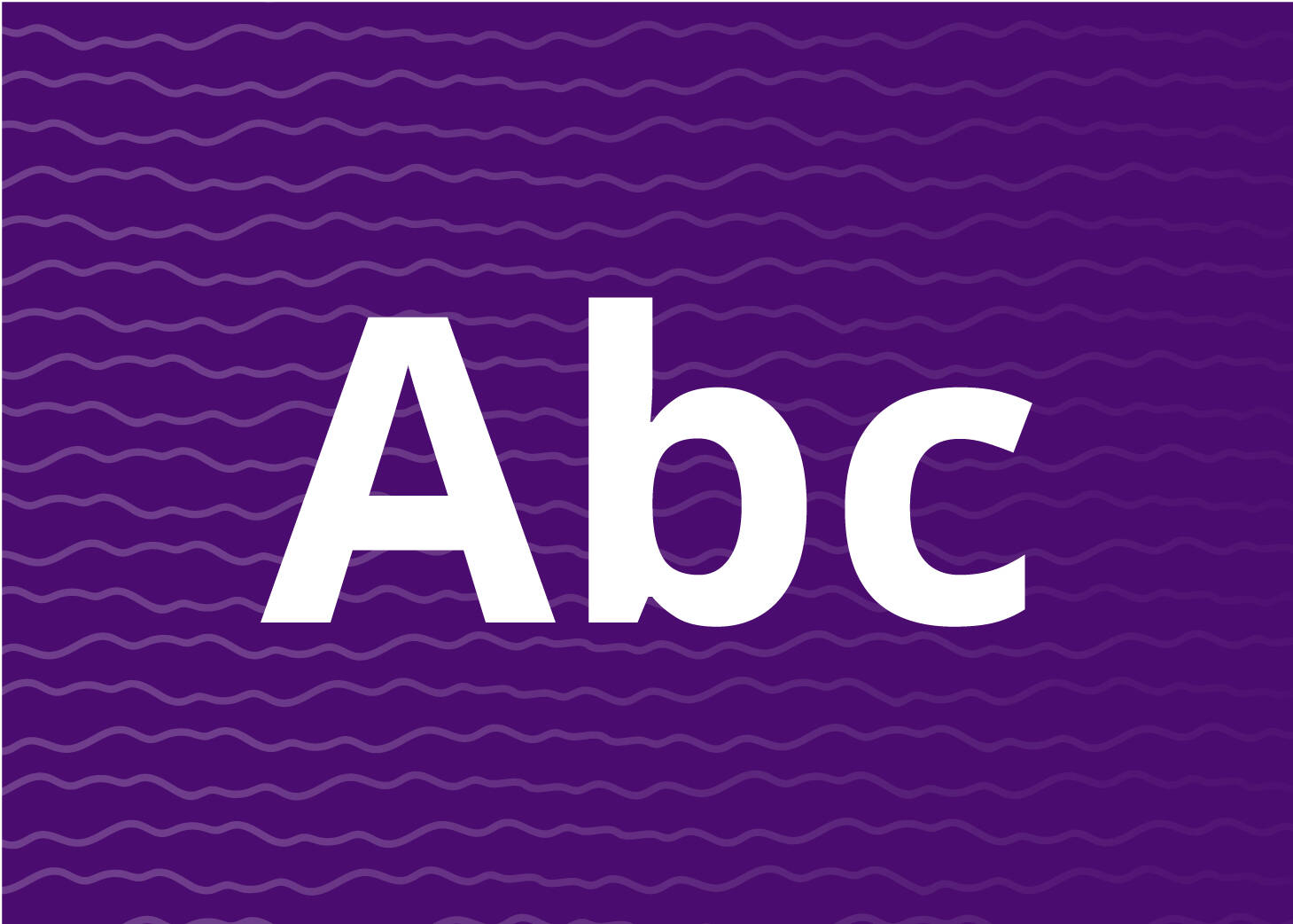 Bold white letters against a purple background that has a subtle light purple wave pattern on it.